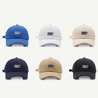 harajuku port style letter 1987 letter embroidery duck tongue hat men and women all match casual four seasons lovers fashion hat
