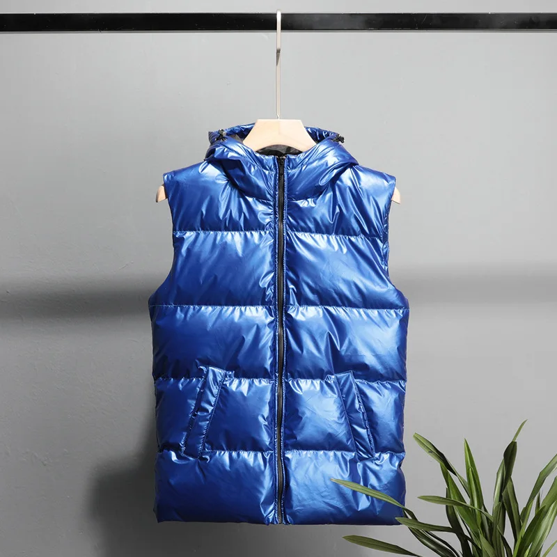 

2020 men's spring scenes ma3 jia3 youth pure color leisure warm vest
