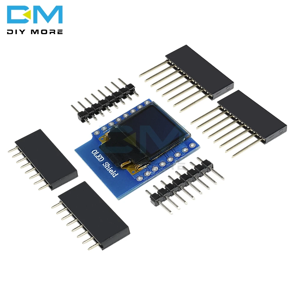 SSD1306 oled-экран для WeMos D1 Mini IIC IEC IOT 0,6" дюймов 64X48 для Arduino совместимый модуль для WeMos D1 Mini 3,3 В