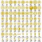 80 шт. священный оргонит медные наклейки Флер де Ви энергия Пирамида органита материал для DIY формы для эпоксидной смолы ювелирных изделий