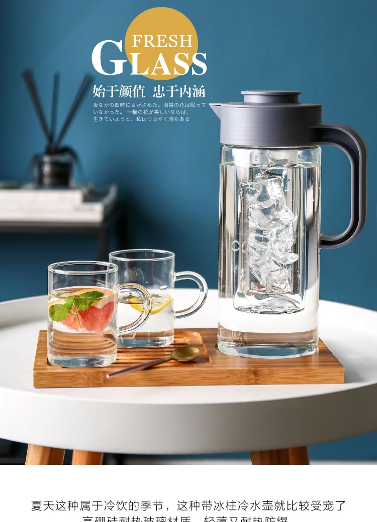 

Glass Transparent Water Bottle Fruit Tea Infuser Portable Filtered Lemon Infuser Water Bottles Large Water Bottle 2020 II50SPHSH