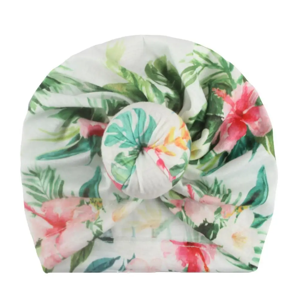 

Hot sale baby print Indian knot hat children headwear multifunctional turban baby hat baby print turban hat