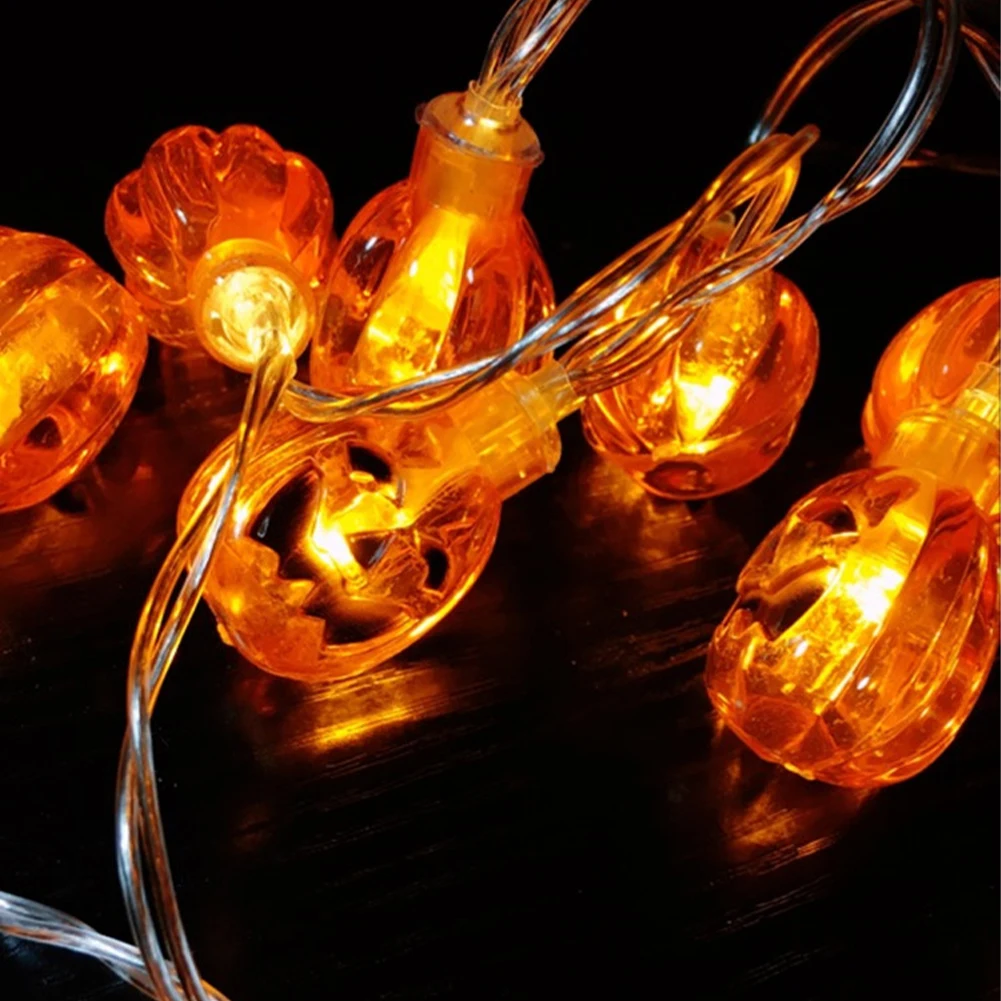 

3D Pumpkin Lights 20LED Halloween Pumpkin String Lights Lamp DIY Hanging Horror Halloween Decoration for Home Party Supplies