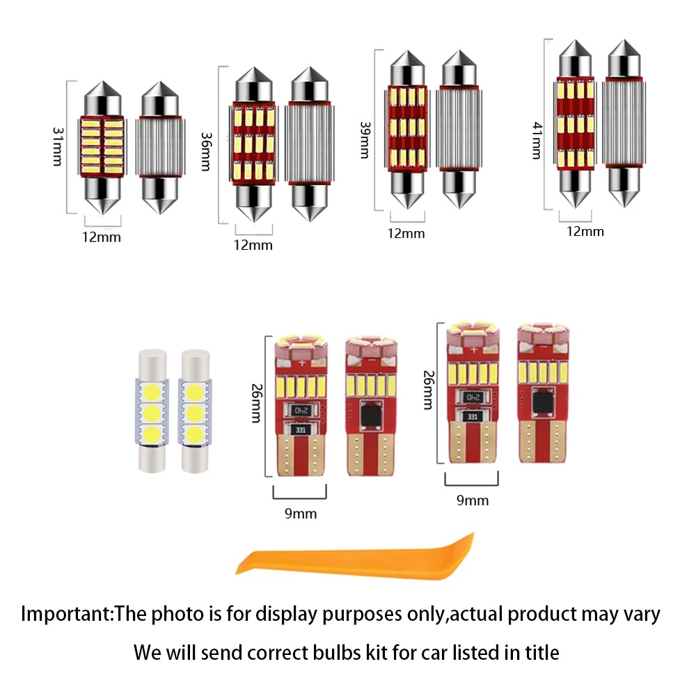 8 шт. светодиодные лампы светодиодная интерьерная с Canbus светильник комплект для