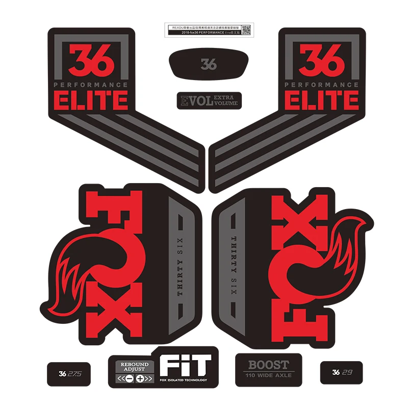 2018 лиса поплавок 36 представление Элитные наклейки на вилке mtb велосипед передняя