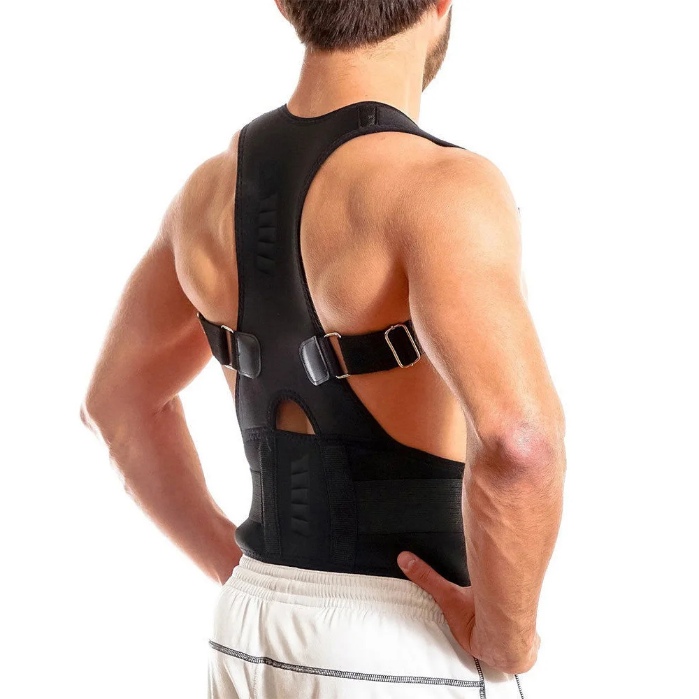 Регулируемый Корректор осанки поддерживающий пояс с открытыми плечами для