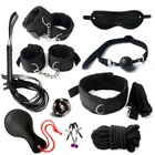 Интимные игрушки для женщин мужские наручники, зажимы для сосков, кляп, плетка для шлепков, набор для интима