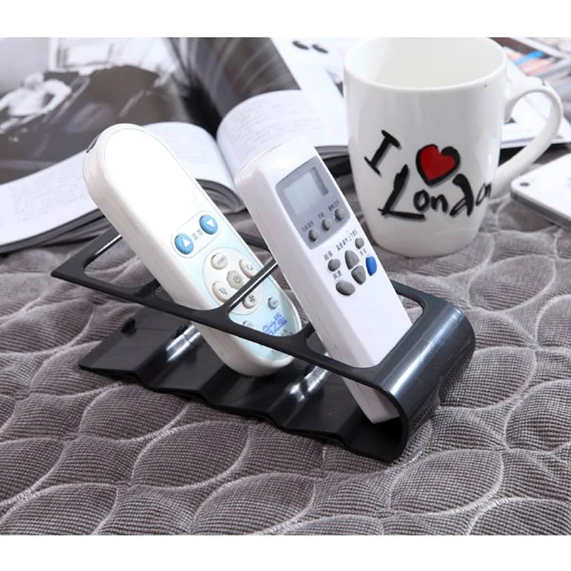 

Plastic TV DVD VCR Step Remote Control Mobile Phone Holder Stand Storage Caddy Organiser 4 Frame Home Organization V410