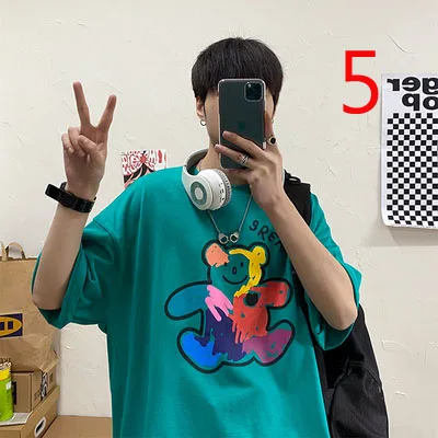 

Tide brand authentic letters casual short-sleeved t-shirt men's simple printing