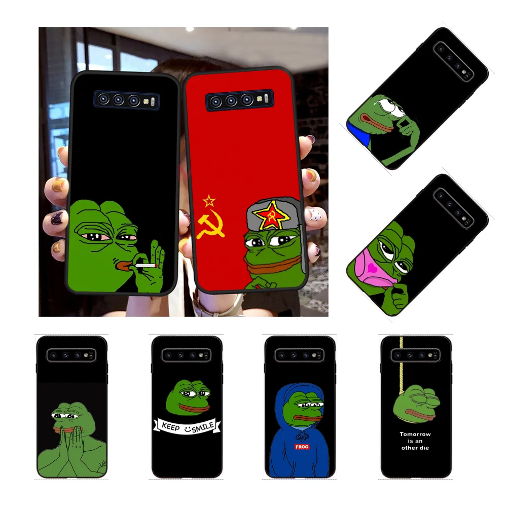 Черный чехол для телефона NBDRUICAI с изображением лягушки заметок Samsung S9 plus S5 S6 edge S7 S8