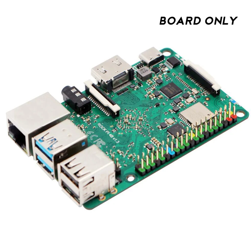 AiSpark ROCK Pi 4B V1.4-RK3399 64 бит Hexa Core cpu-4 Гб LPDDR4 ram-HDMI 2,0 до 4k@ 60 - Комплект: Board Only