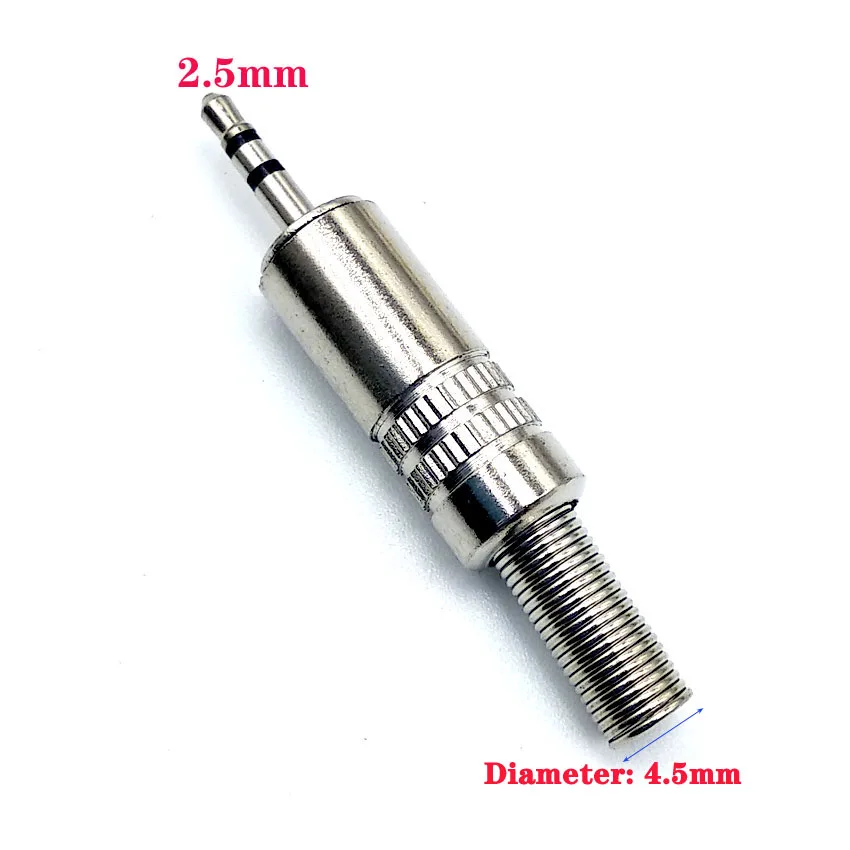2.5mm stereo 2pcs 2 шт./лот 2,5 3,5 мм Замена 3,5 мм Мужские наушники для ремонта аудио разъем пайки для большинства наушников Jac - Цвет: 2.5mm stereo 2pcs