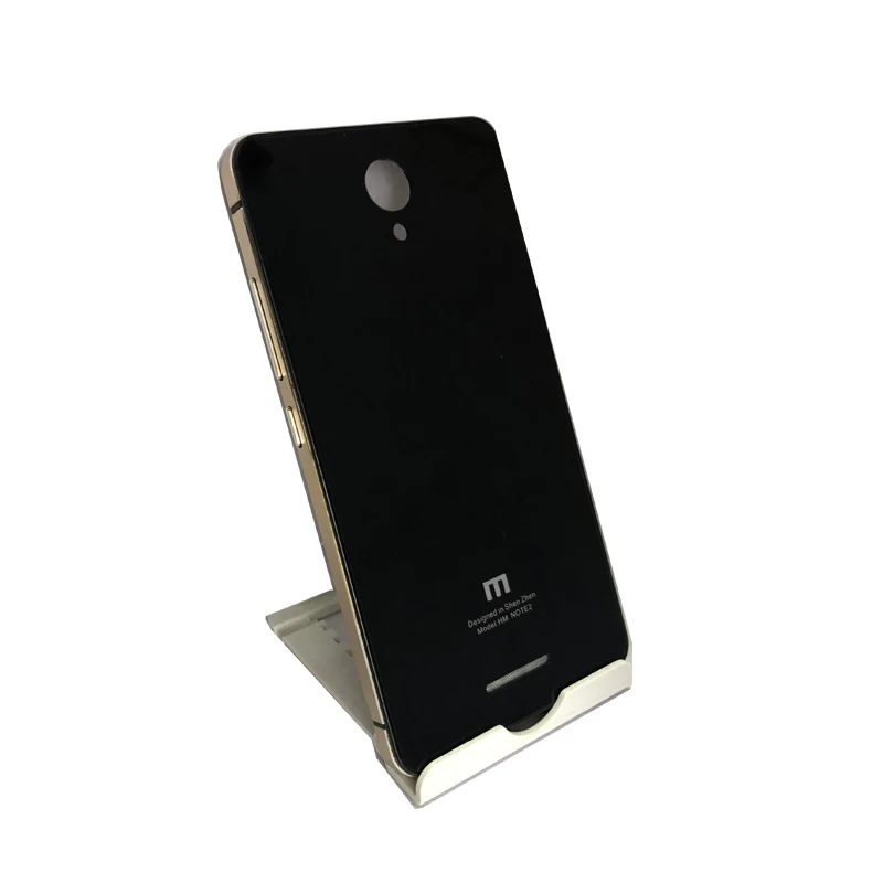 Gold-Black Для Xiaomi Redmi Note 2 чехол для телефона s, роскошная алюминиевая рамка и закаленная стеклянная задняя крышка батарейного отсека для Xiaomi Redmi Note2 чехол для задней панели - Цвет: Gold-Black