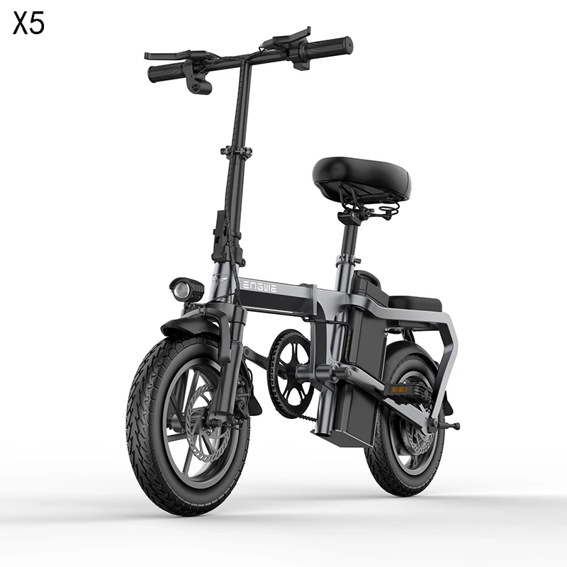 Горячая X5 Электрический велосипед 14 дюймов мини электрический 48V20A город ebike 350 Вт