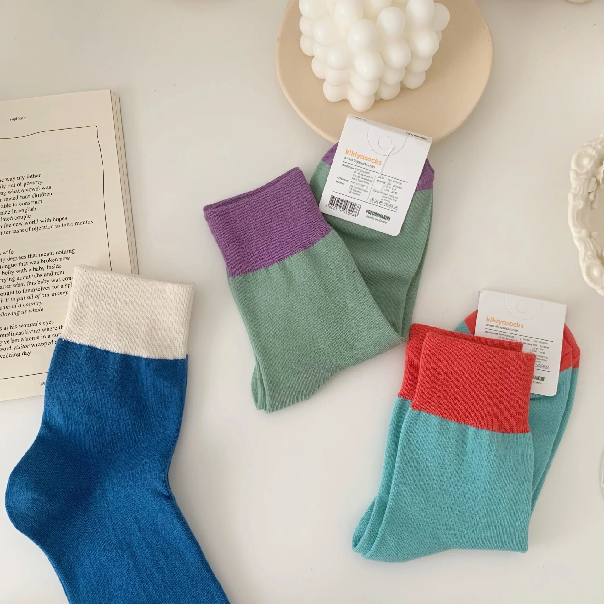 

SP & CITY, контрастные цветные корейские хипстерские хлопковые носки, женские Повседневные Дышащие носки в стиле Харадзюку, спортивные носки д...