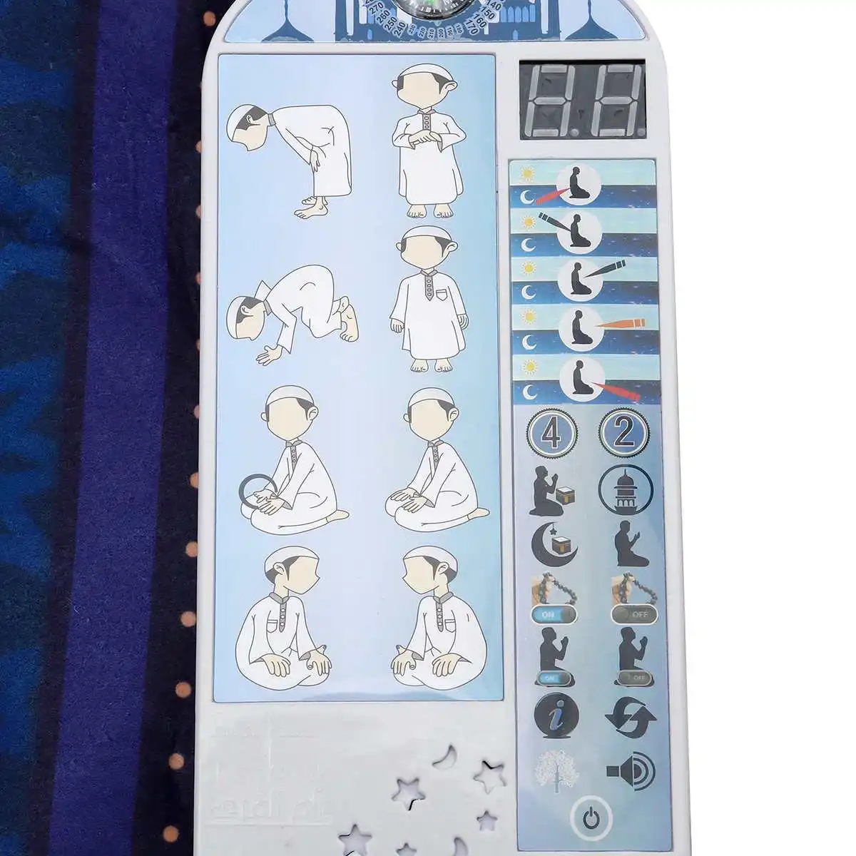 

Electronic Interactive Islamic Prayer Mat 70X110cm Carpet for Worship Salat Musallah Prayer Rug Praying Mat Digital Speaker Rug