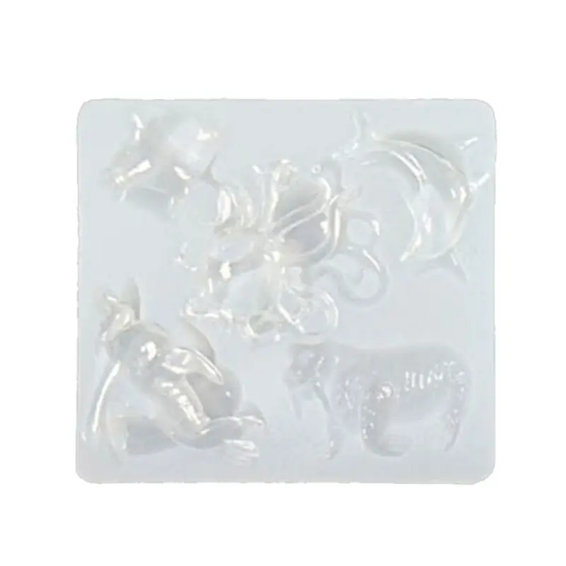 

Beach Theme Marine Mold Animals Starfish Dolphin Pendant Silicone Resin Mold