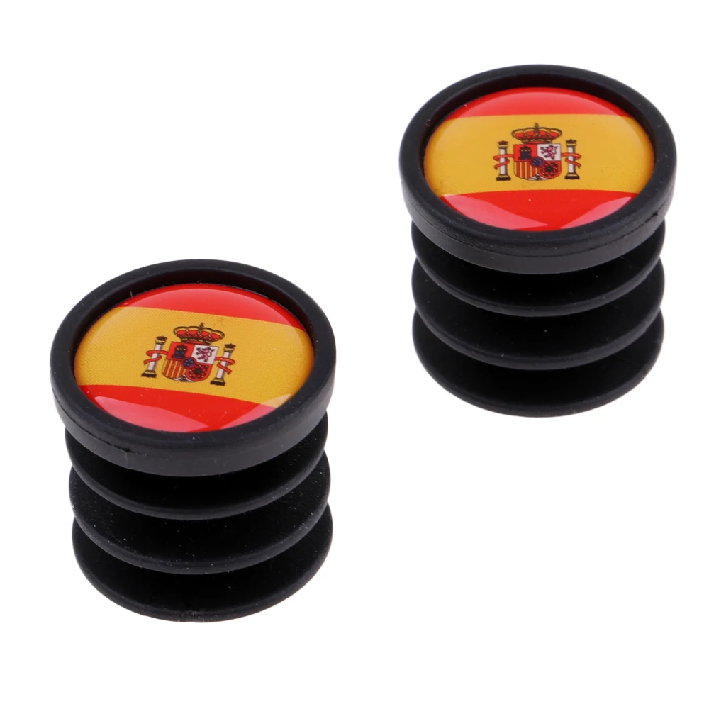 2 шт. 7/8 Национальный флаг руль для велосипеда пластиковый бар торцевые Вилки