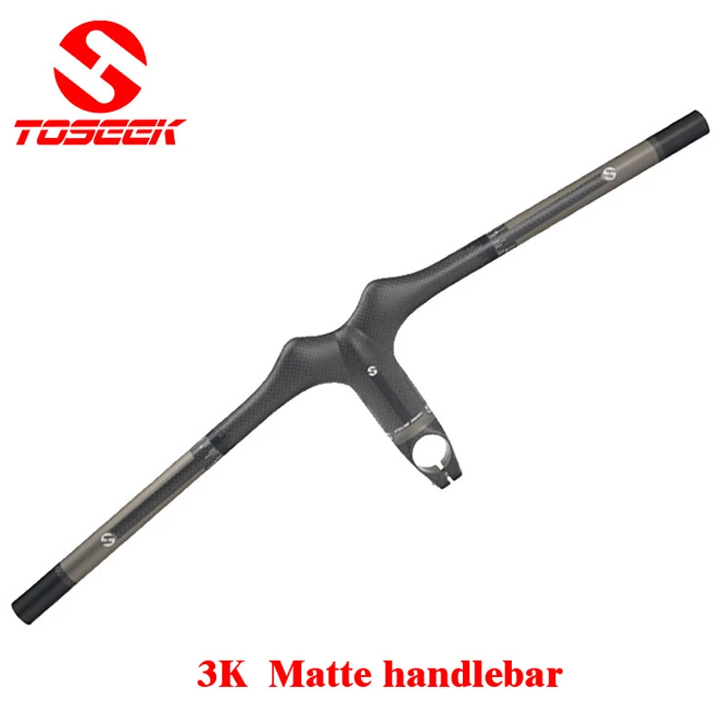 TOSEEK углеродное волокно для велосипеда руль MTB горный велосипед интегрированый