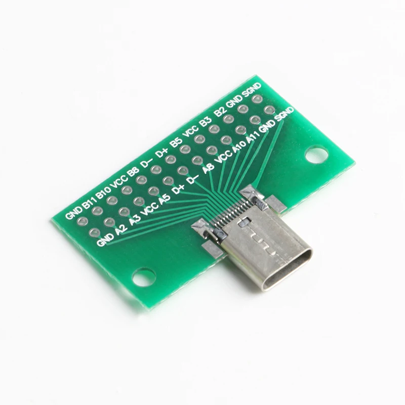 Type-C Male to Female USB 3.1 Test PCB Board Adapter Type C 24P 2.54mm Connector Socket For Data Line Wire Cable Transfer | Обустройство