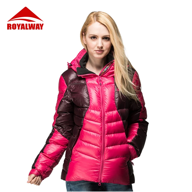 

ROYALWAY Women 2019 Goose Down Coat Down Jacket impermeavel abrigos calefactables Comfortable Warm Puffer Jacket RFDL4386F