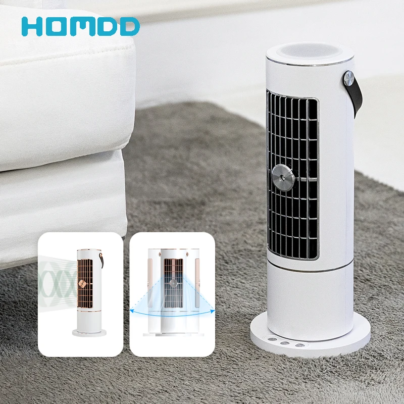 HOMDD Desktop Mini Floor fan Cooling Humidifier Portable Air Conditioning Rechargeable Usb Fan Shaking Head Spray Electric Fan
