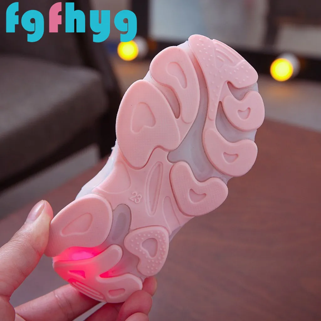 Led Shoe Girl Shoes 2019Top Hot Children Kid Baby Girls Butterfly Crystal Luminous Sport Run Sneakers Scarpe | Детская одежда и