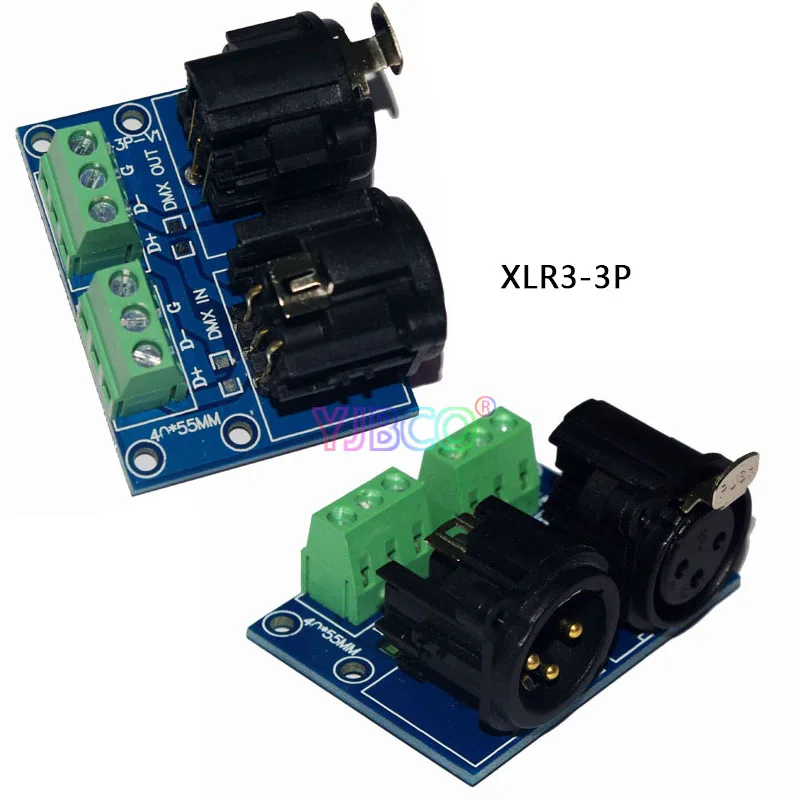 Wholesale terminal adapter 5 core XLR to 3 RJ45-3P ADDR2 XLR5-3P USE for CH LED dmx512 dimmer led decoder | Лампы и освещение