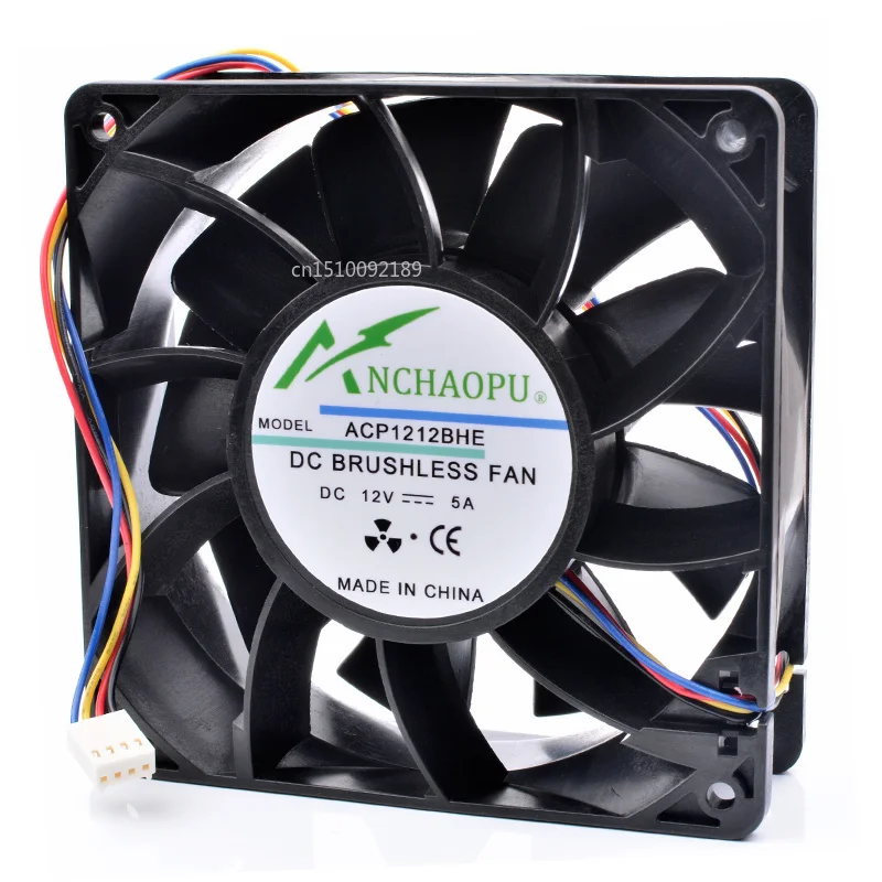

for ACP1212BHE 12cm 12038 120mm 120x120x38mm DC12V 5A Ant S7 S9 chassis powerful cooling fan