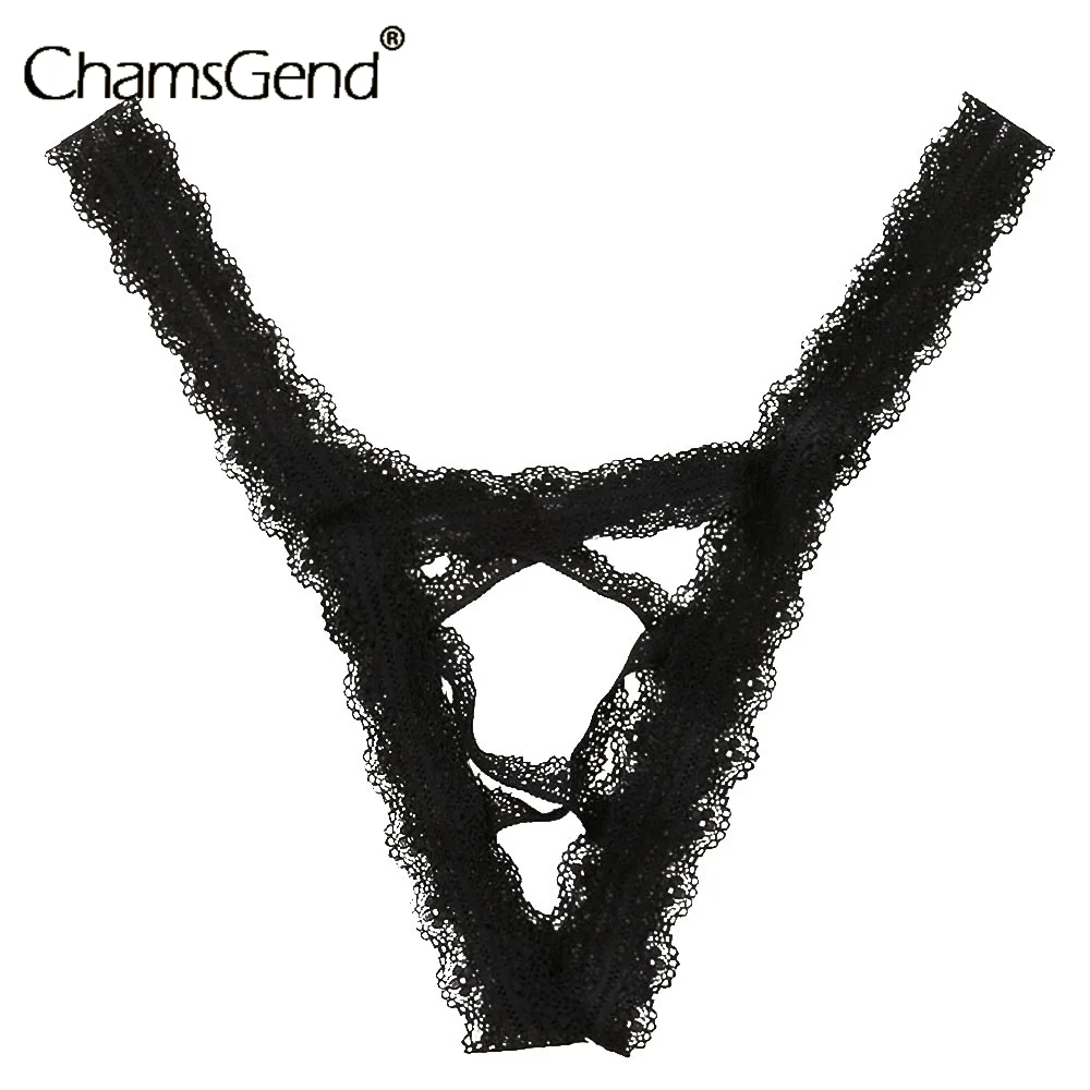 

Sexy Thong Panties Women Lace Transparent Low-waist G-string Underwear Lingerie Female Hollow Seamless Briefs Underpants
