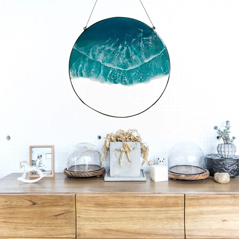 

Ocean Wave Wall Decoration Home TV Background Wall Pendant Decor Tool Restaurant Hotel Wall Sea Wave Decoration Nordic Acrylic