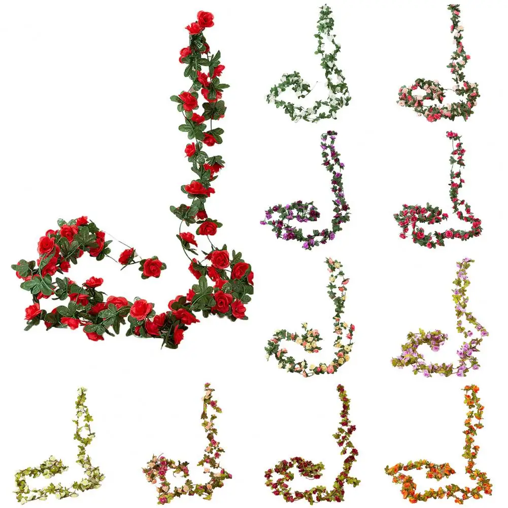 

2Pcs Imitation Floral Rattan Peony DIY Bouquet Faux Silk Flower Wedding Parties Festival Garland for Fence