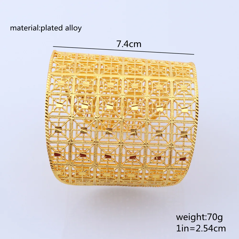 

CYNTHIA New Dubai Bangle for Women/Men Gold Color Bangles/Bracelet African Wedding Bridal Banquet Gifts