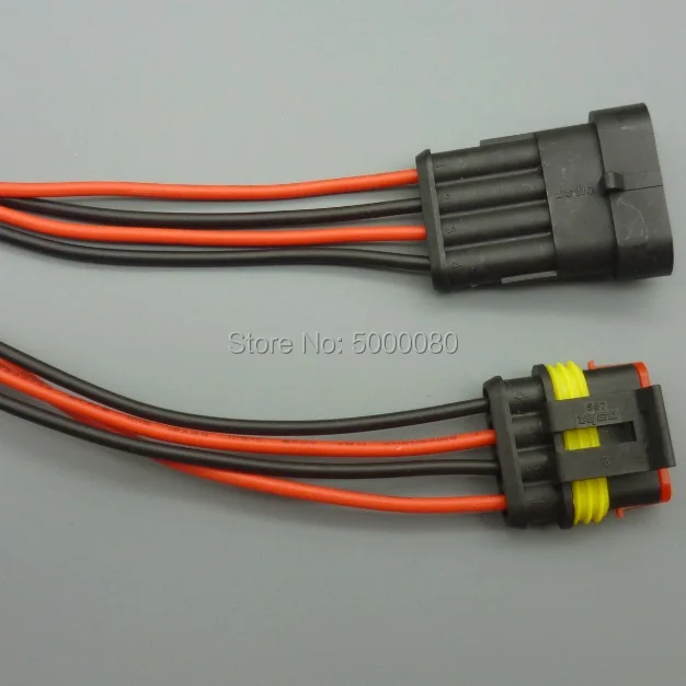 yierxjwshx 4 pin Male Female Superseal 1.5 series Auto Waterproof Wire PA66 Connector plug 282106-1 282088-1 | Автомобили и