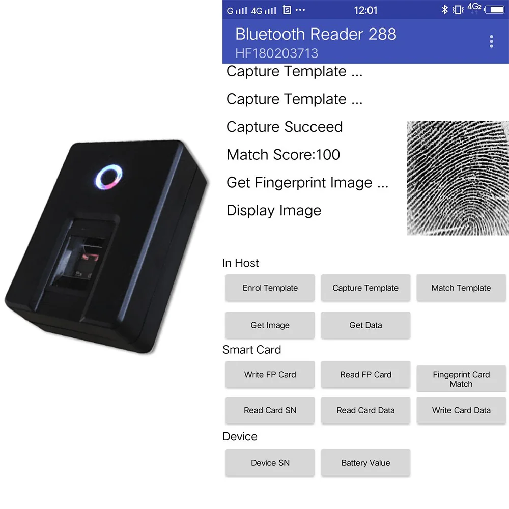 Цифровой Смарт Bluetooth считыватель отпечатков пальцев Поддержка Windows Android IOS Linux 5V USB