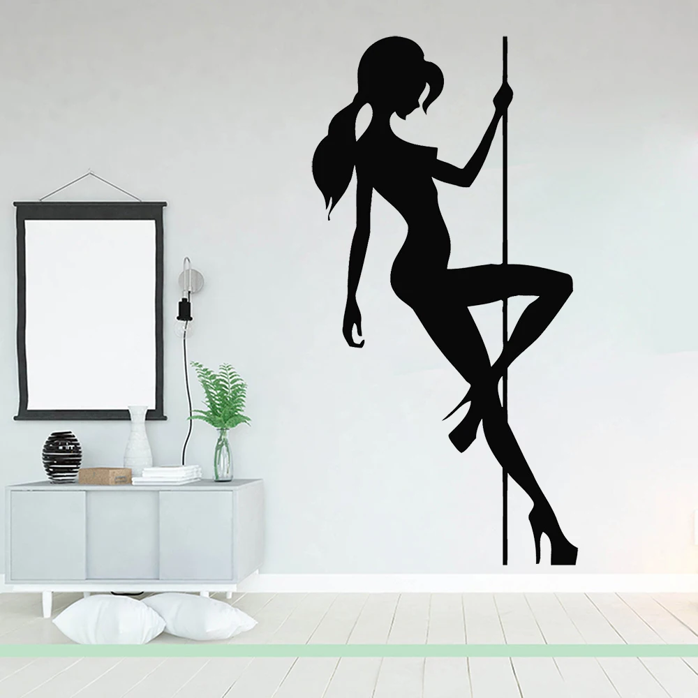 Виниловые наклейки на стену для стриптиза сексуальная обнаженная девушка