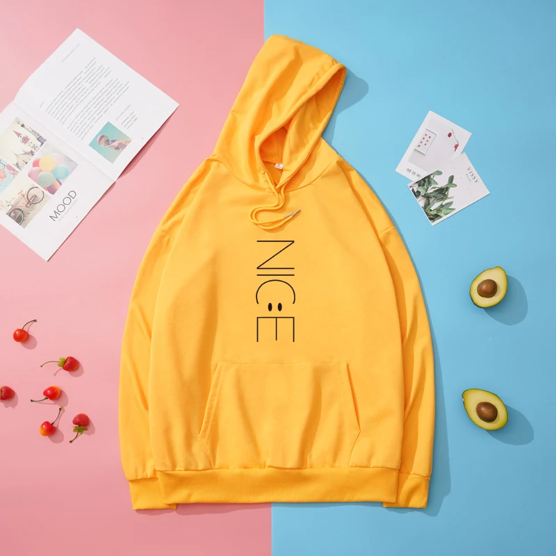 

Harajuku Funny Letter Print Hooded Women's Sweatshirt Korean Casual Fashion Autumn Hoodies Loose Long Sleeve Pullover Female Top