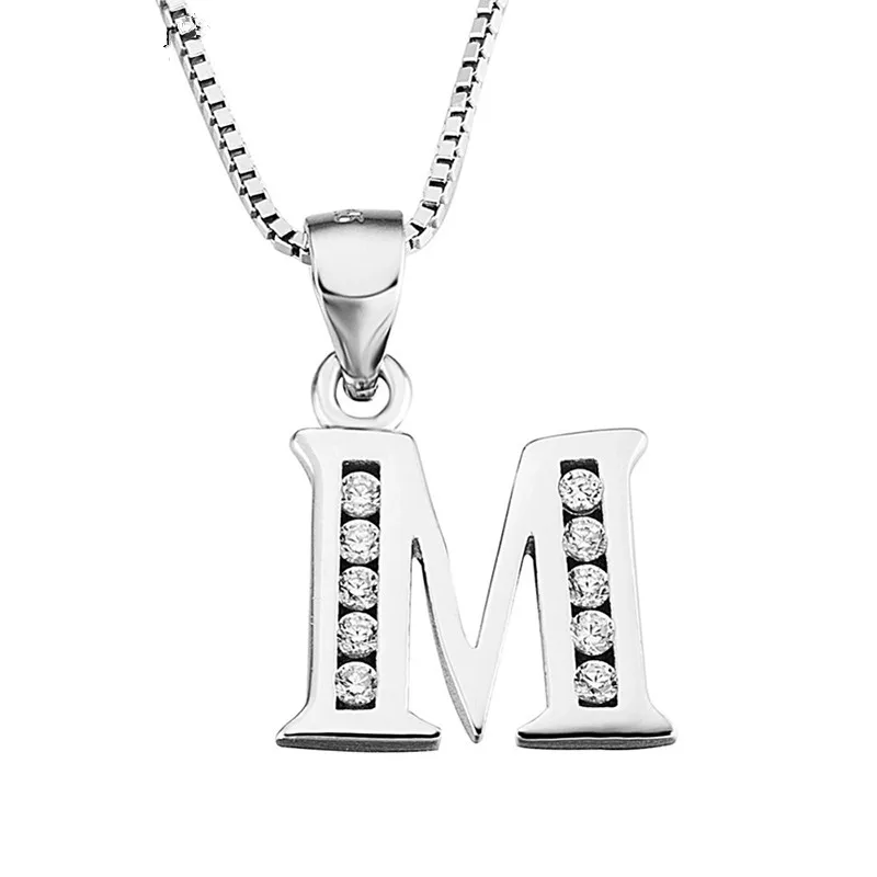 26 ожерелье с буквенными подвесками ювелирные изделия из стерлингового серебра 925