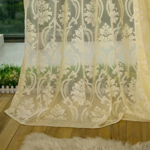 beige Современные шторы для гостиной высокого качества Cortinas Dormitorio шторы для спальни кухни прозрачный тюль - Цвет: beige