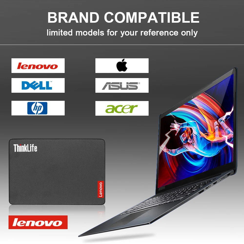 Lenovo thinklife SSD 480 ГБ 2 5 &quotSATA3 Phison/SMI контроллер 3D NAND flash 120 240 128 256 512 Гб для ноутбука