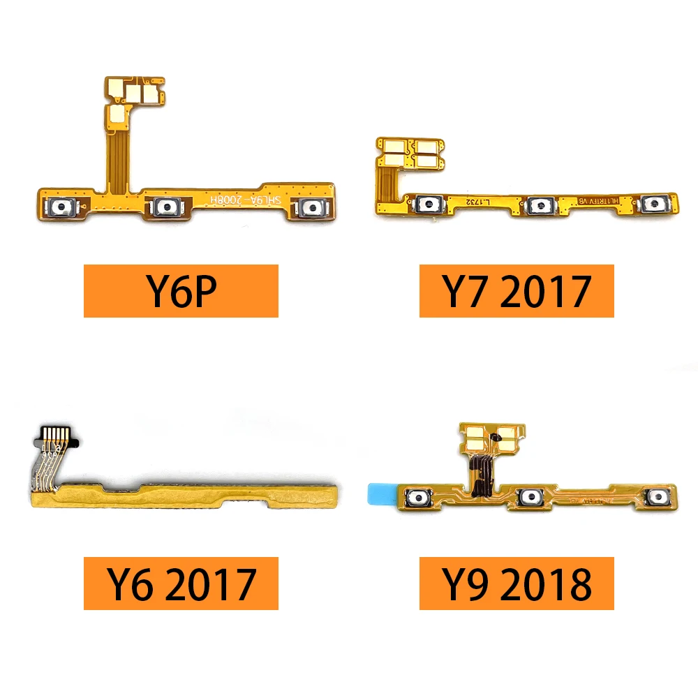 

10 шт. для Huawei Y5 Y6 Y7 Pro Y9 Prime 2017 2018 2019 Кнопка регулировки громкости кнопки гибкий кабель лента Запасная часть