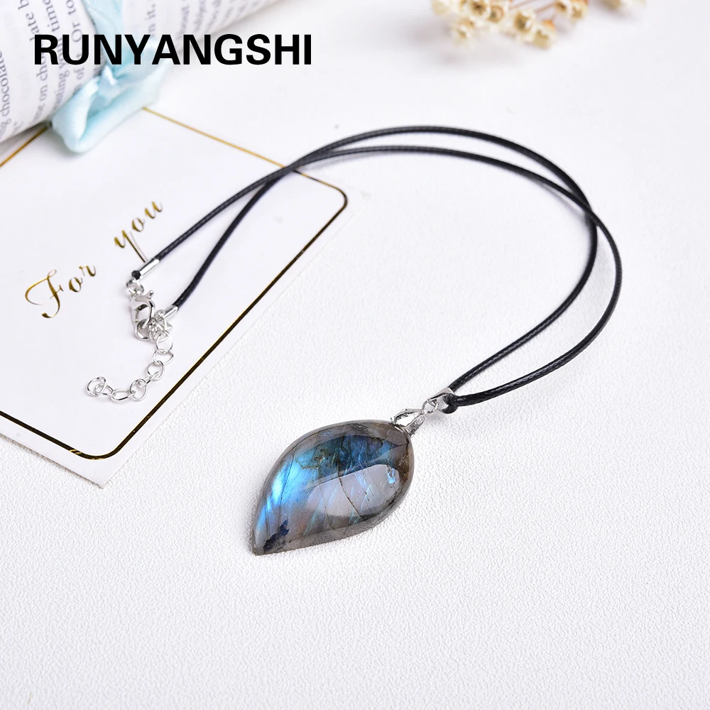 1 шт. кулон из кварца с натуральным кристаллом Runyangshi лабрадор feldspar украшение на