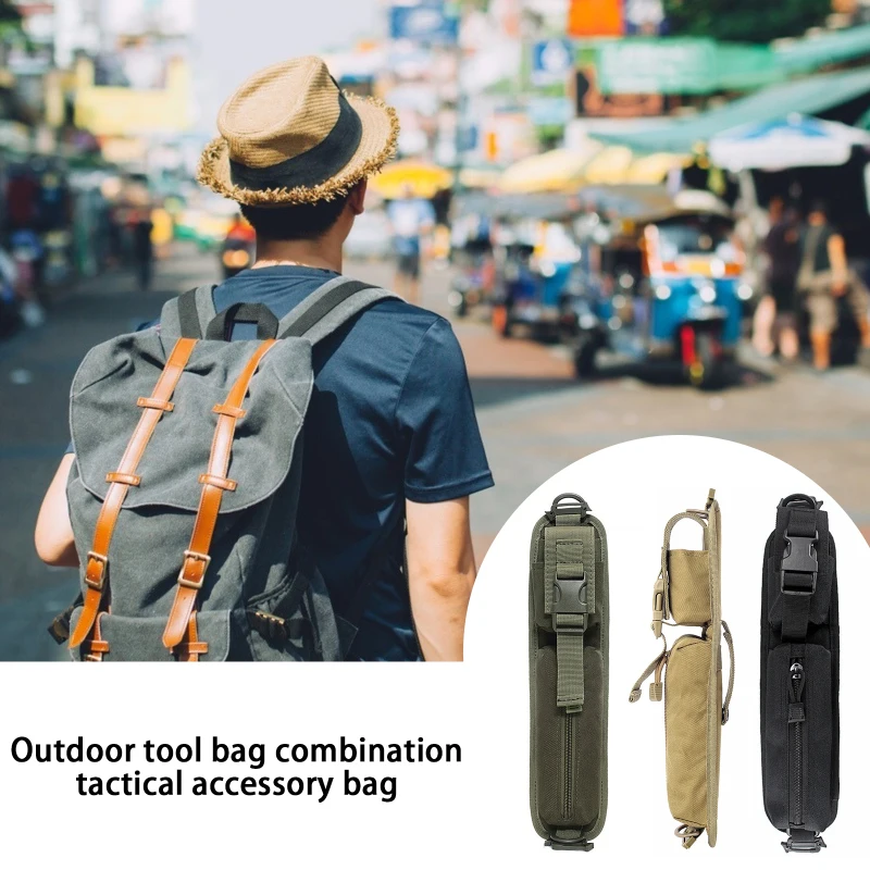 Tactical Backpack Shoulder Strap Sundries Pouch Molle Key Flashlight Outdoor Camping Hunting Accessories Pack EDC Tool Bag | Спорт и