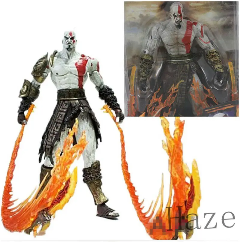 Горячая аниме бог войны 2 KratosFlame 7 &quotПВХ Фигурка Статуя подвижная модель игрушки