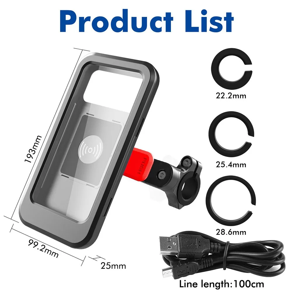 electric bike waterproof mobile phone holder wireless charging phone holder motorcycle phone stand handlebar mount bracket parts free global shipping