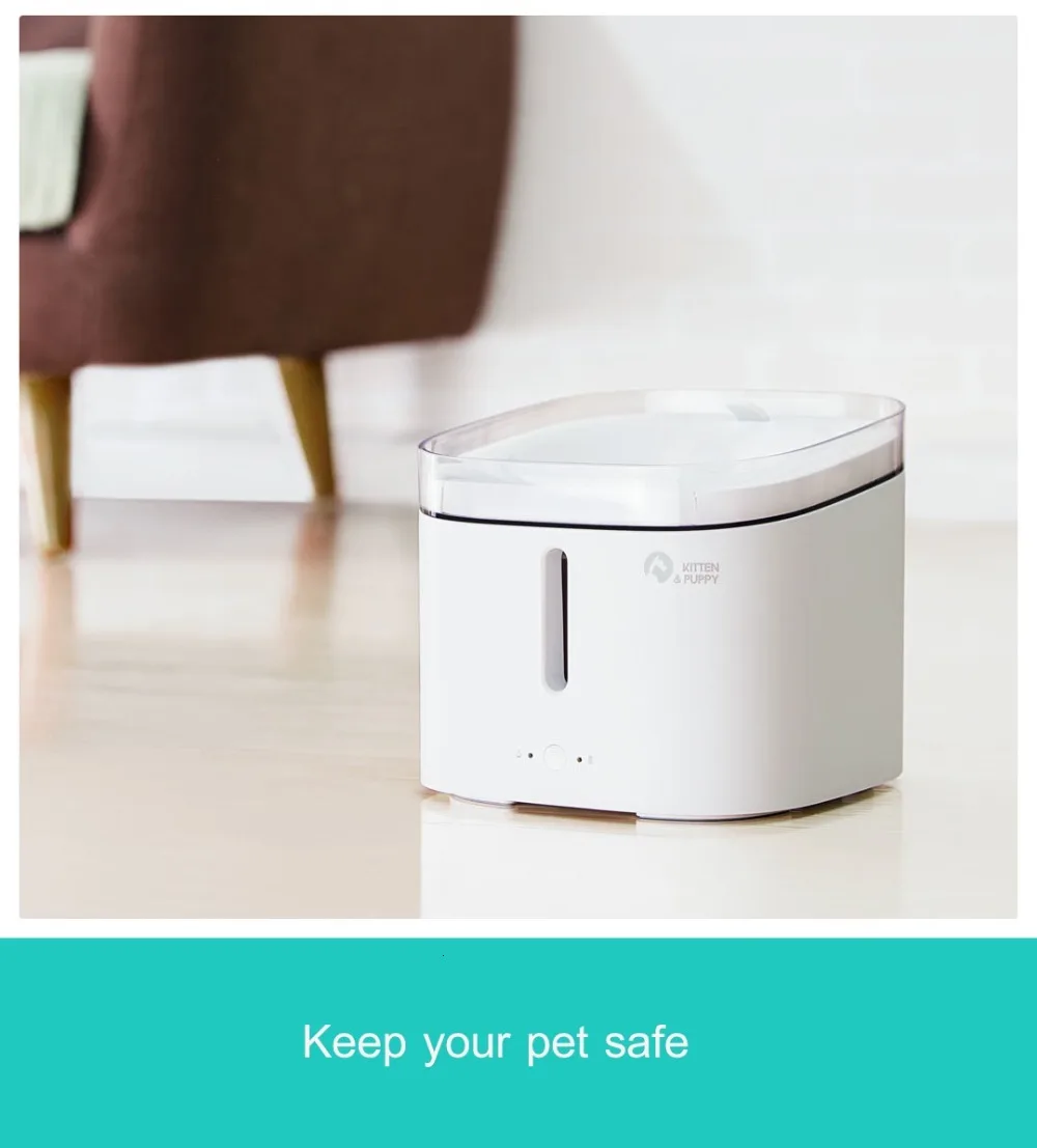 Новое прибытие Xiaomi Мини котенок, щенок, домашнее животное диспенсер для воды для собак и кошек для чистой воды белый Цвет мелких домашних животных диспенсер для воды
