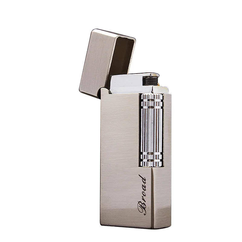 

Flint Free Fire Grinding wheel Lighter Metal Gas PING Bright Sound Lighter Butane Cigarette Cigar Pipe Lighter Gadgets For Man