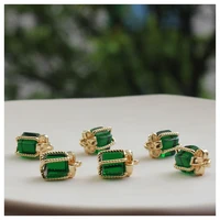 14k copper clad gold color protection inlaid with emerald zircon with pendant accessories hand diy pendant
