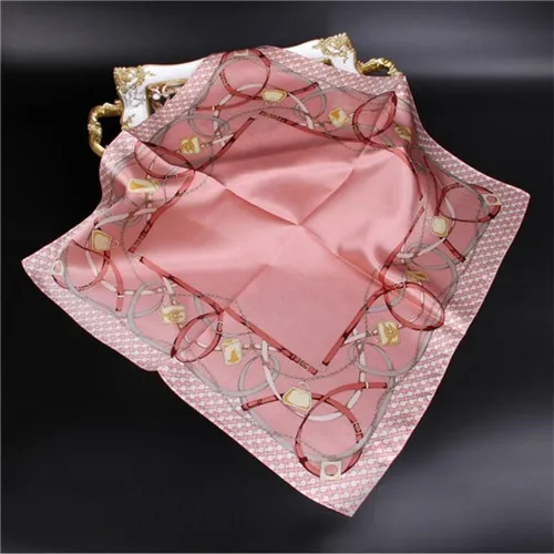 NO 3 - PINK POBING натуральный шелковый шарф для женщин с кисточками, квадратный платок, платок для маленькой головы,, хиджаб 53x53 см - Цвет: NO 3 - PINK