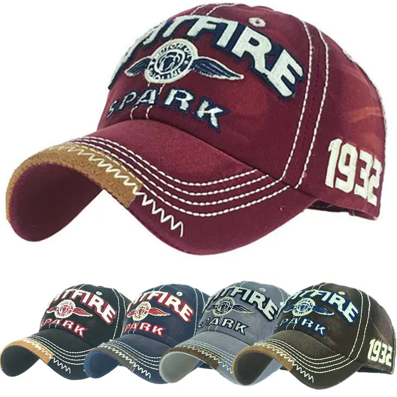 

High Quality Brand SPARK Washed Cotton Cap For Men Women Gorras Snapback Caps Baseball Caps Casquette Dad Hat Outdoors Cap